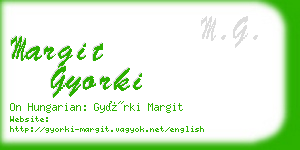 margit gyorki business card